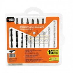 Juego de 16 Brocas Black&Decker BD0130CS