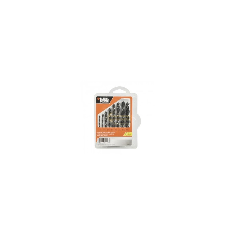 Juego de 8 Brocas para Madera BLACK & DECKER BD0100CS