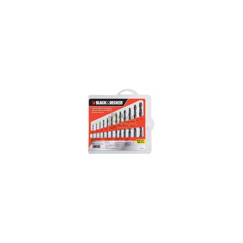 Juego de Brocas para Metal Black&Decker BD0120CS