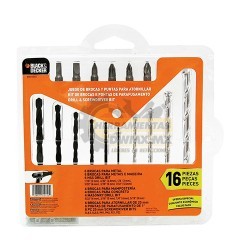 Juego de 16 Brocas Black&Decker BD0130CS