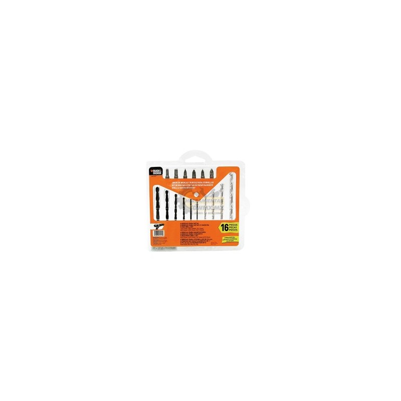 Juego de 16 Brocas Black&Decker BD0130CS