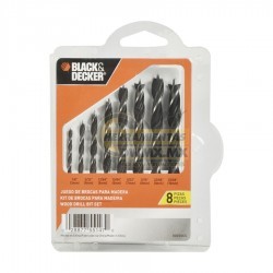 Juego de 8 Brocas para Madera BLACK & DECKER BD0100CS